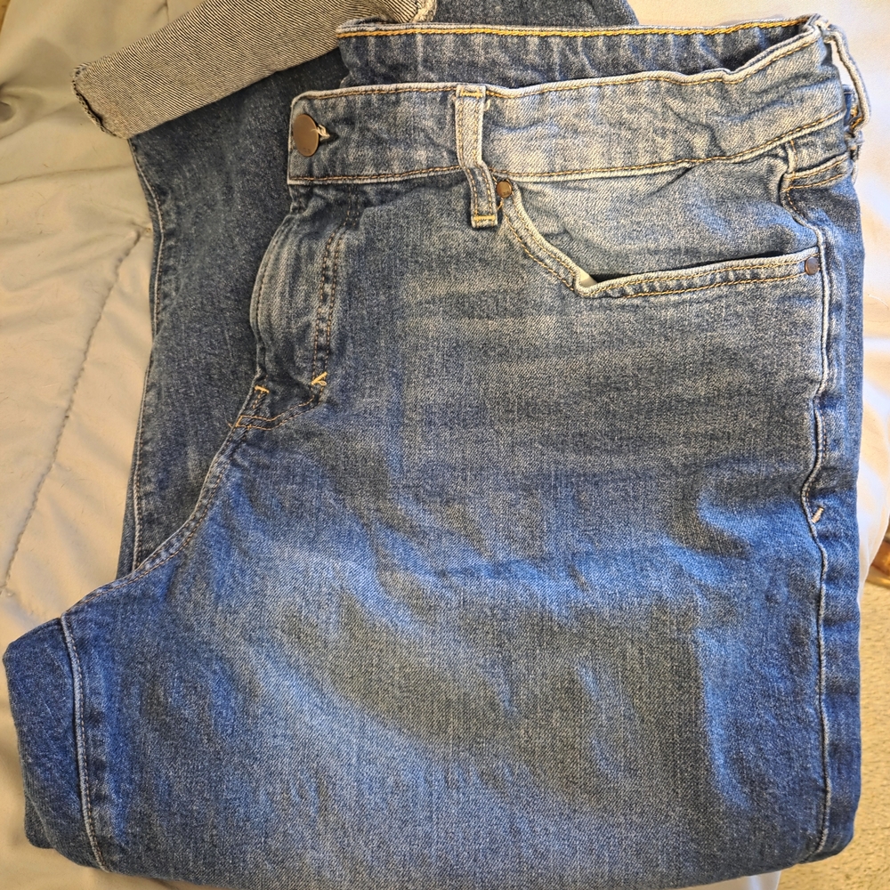 a.n.a Mid-Rise Boyfriend Jeans in Classic Blue